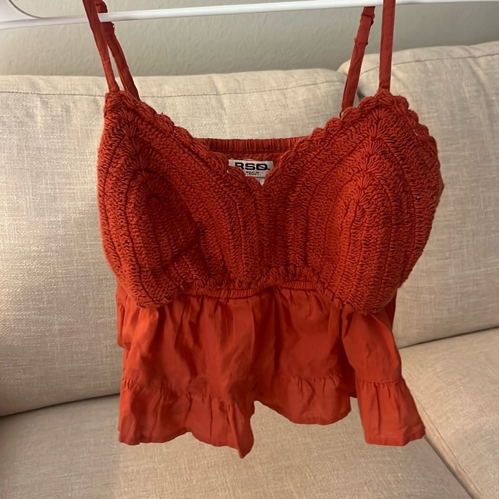 RSQ coral tank top